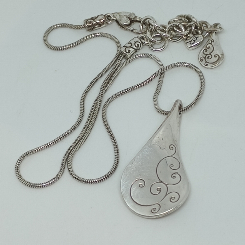 * Brighton 18" Twirl scroll dangle necklace